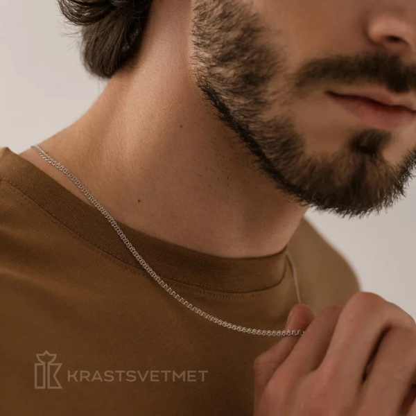 Цепь из серебра 925, плетение «Love»